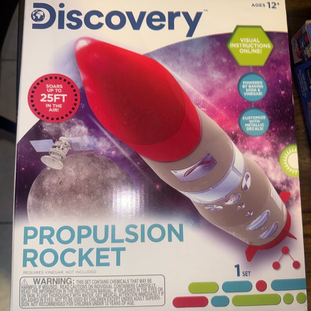 Discovery Propulsion Rocket Toy - Red & Tan NWT
